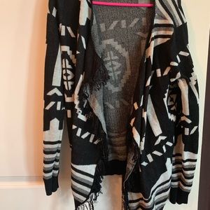 Black aztec cardigan